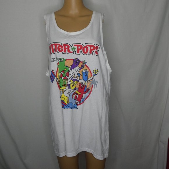 District Otter Pops Beach Party Tank Top White Lrg